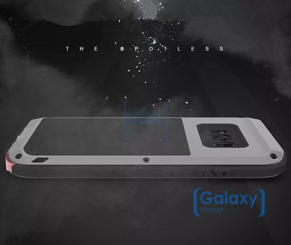 Противоударный металлический Чехол бампер Love Mei Powerful Case для Samsung Galaxy S8 White (Белый)