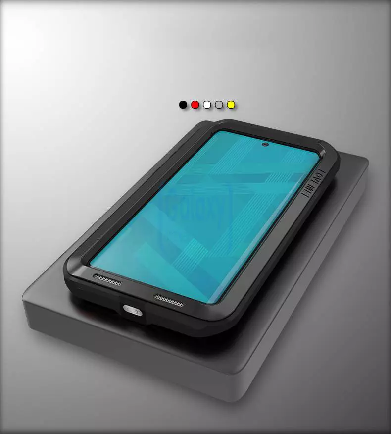 Противоударный металлический Чехол бампер Love Mei Powerful для Samsung Galaxy Note 10 Black (Черный)
