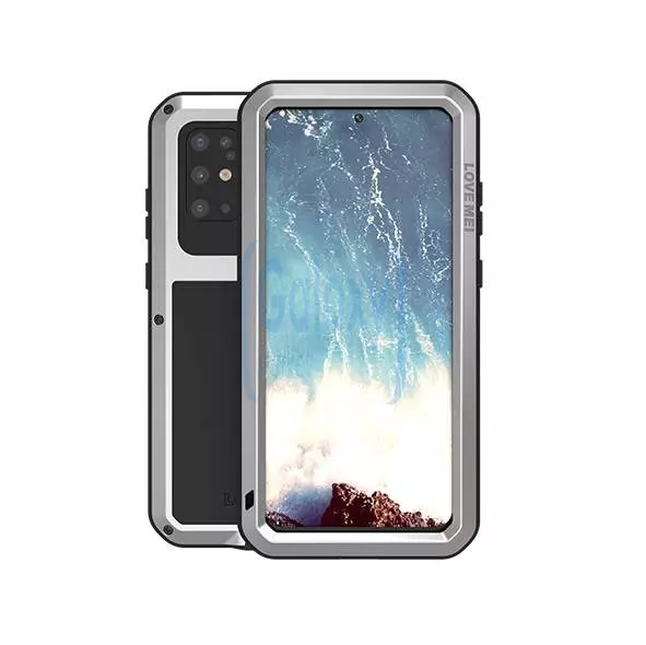 Противоударный металлический Чехол бампер Love Mei Powerful для Samsung Galaxy S20 Ultra Silver (Серебро)