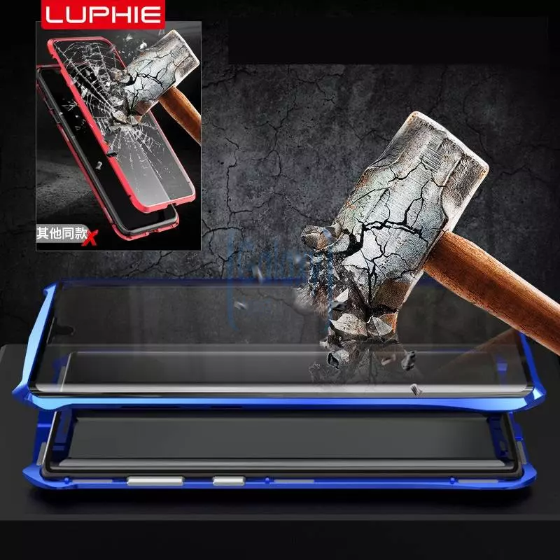 Чехол бампер Luphie Batman Magnetic для Samsung Galaxy Note 10 Plus Silver (Серебро)