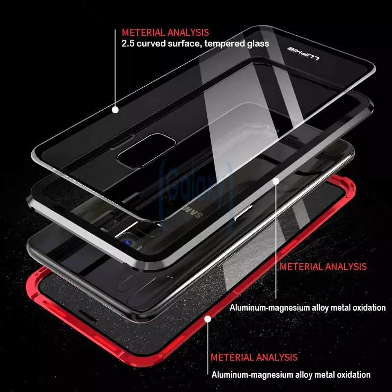 Чехол бампер Luphie Magnetic Case для Samsung Galaxy S9 Plus Black (Черный)
