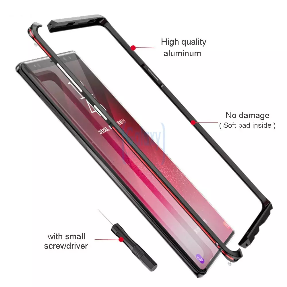 Чехол бампер Luphie Sword для Samsung Galaxy Note 9 Black & Purple (Черный/Фиолетовый)