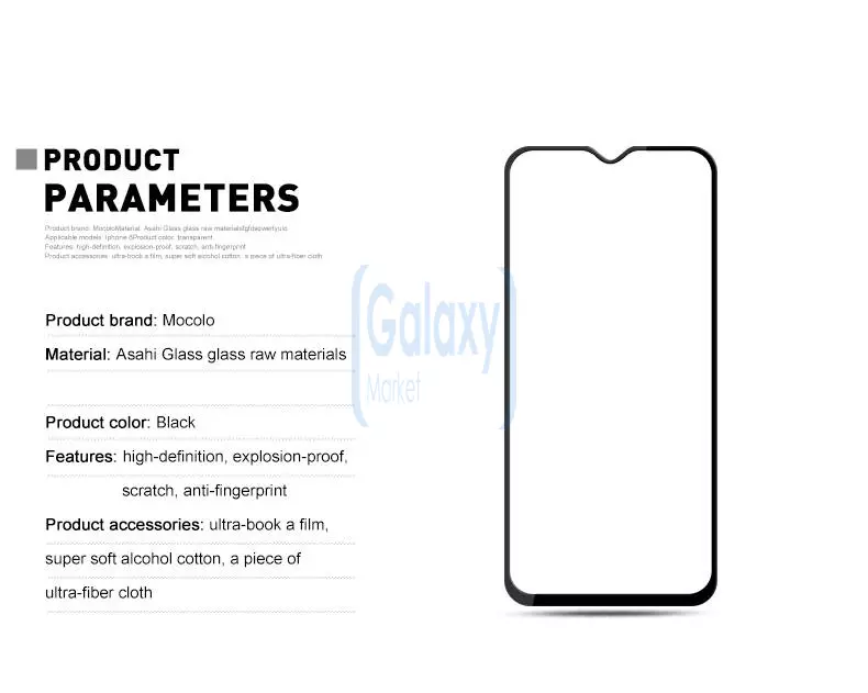 Защитное стекло Mocolo Full Cover Tempered Glass Protector для Samsung Galaxy A30s Black (Черный)