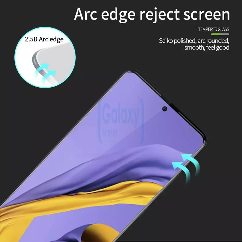 Защитное стекло Mofi Glass Screen Protector для Samsung Galaxy A51 Black (Черный)