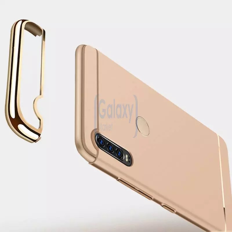 Чехол бампер Mofi Electroplating для Samsung Galaxy M40 Rose Gold (Розовое золото)