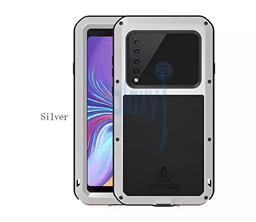 Противоударный металлический Чехол бампер Love Mei Powerful для Samsung Galaxy A9 2018 Silver (Серебро)