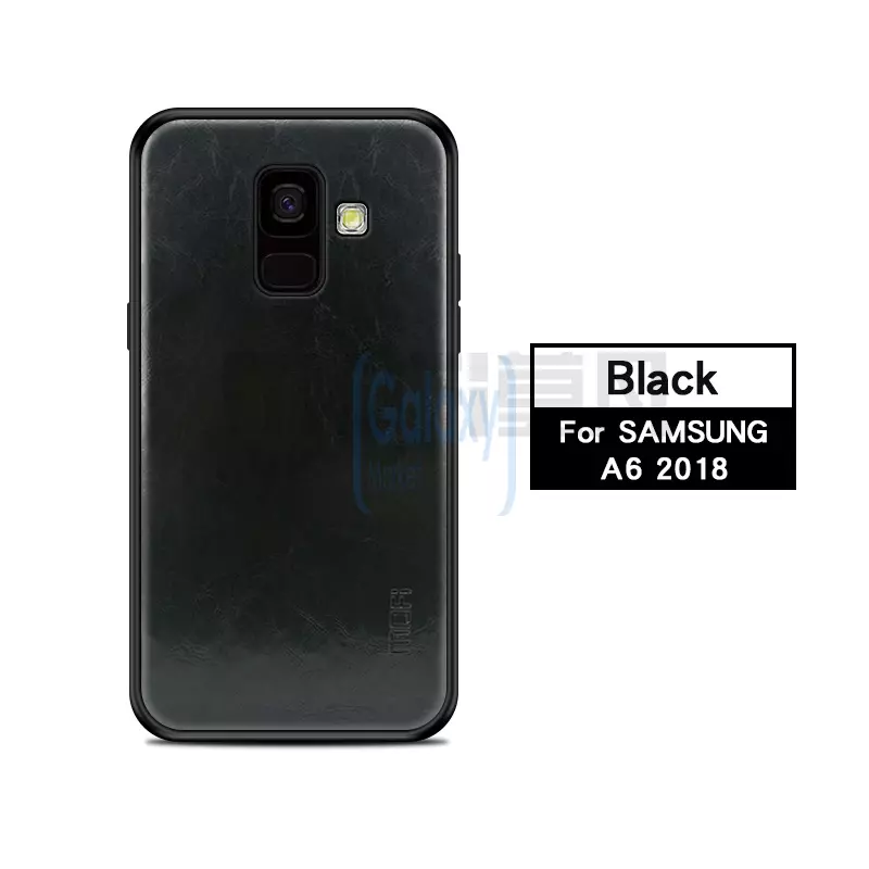 Чехол бампер Mofi Leather Bumper для Samsung Galaxy A6 2018 Black (Черный)