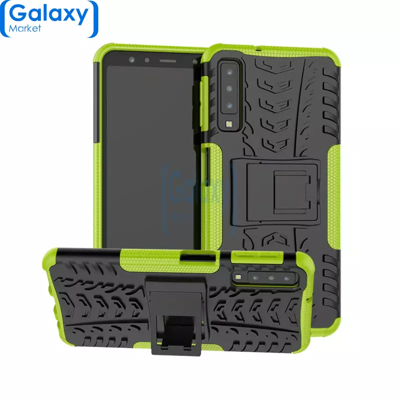 Чехол бампер Nevellya Series для Samsung Galaxy A7 (2018) Green (Зеленый)