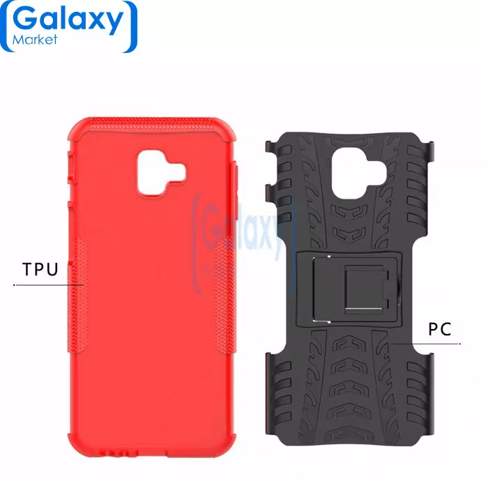 Чехол бампер Nevellya Series для Samsung Galaxy J6 Plus (2018) Red (Красный)