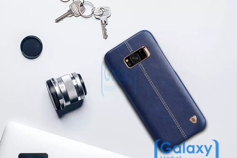 Чехол бампер Nillkin Englon Leather Cover Case для Samsung Galaxy Note 8 Blue (Синий)