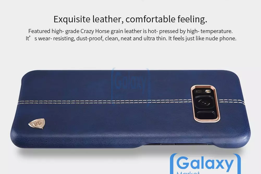 Чехол бампер Nillkin Englon Leather Cover Case для Samsung Galaxy Note 8 Blue (Синий)