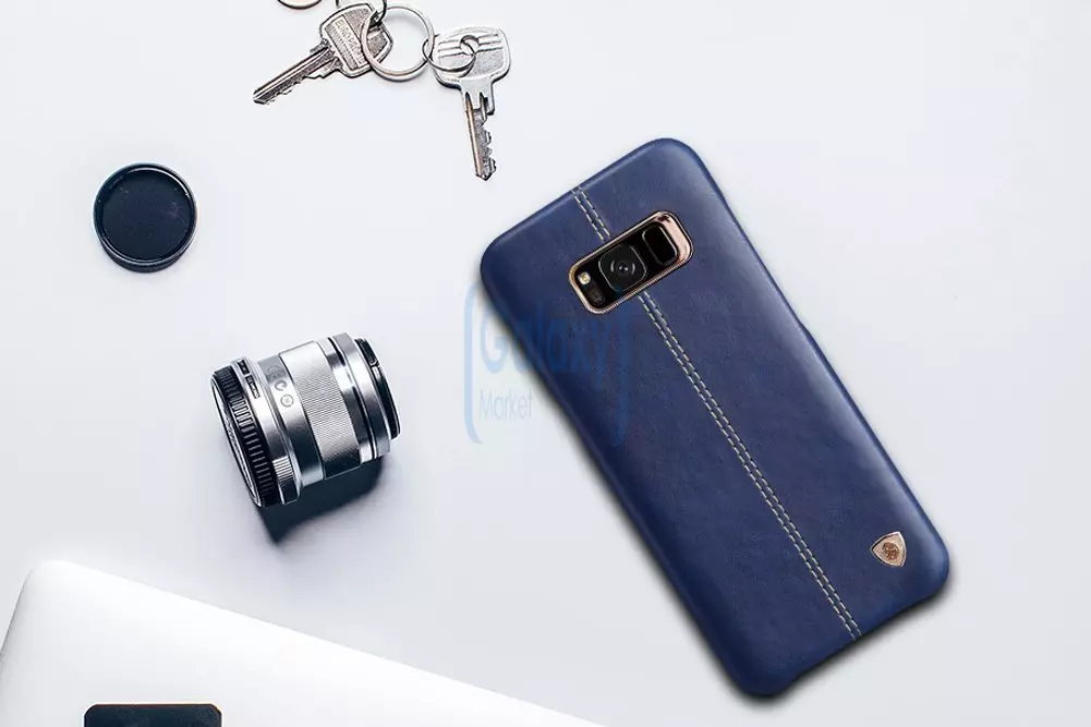Чехол бампер Nillkin Englon Leather Cover Case для Samsung Galaxy S8 Plus Blue(Синий)
