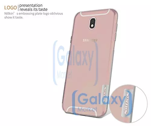 Чехол бампер Nillkin Nature TPU Case для Samsung Galaxy J7 2017 Gray (Серый)