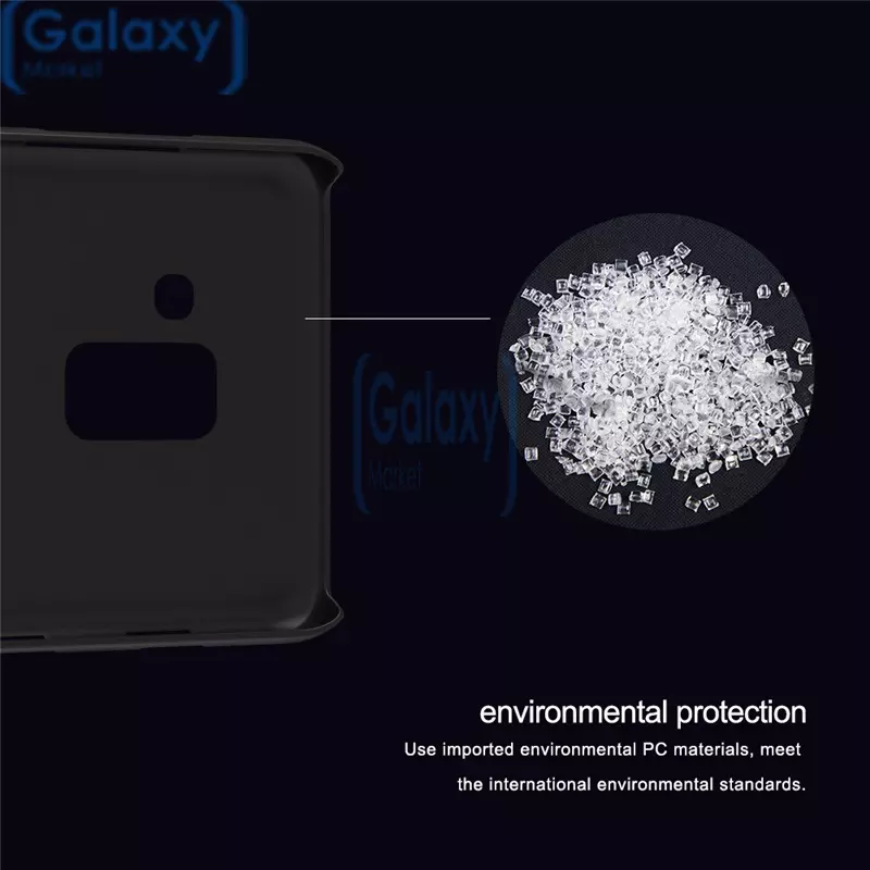 Чехол бампер Nillkin Super Frosted Shield для Samsung Galaxy A8 White (Белый)