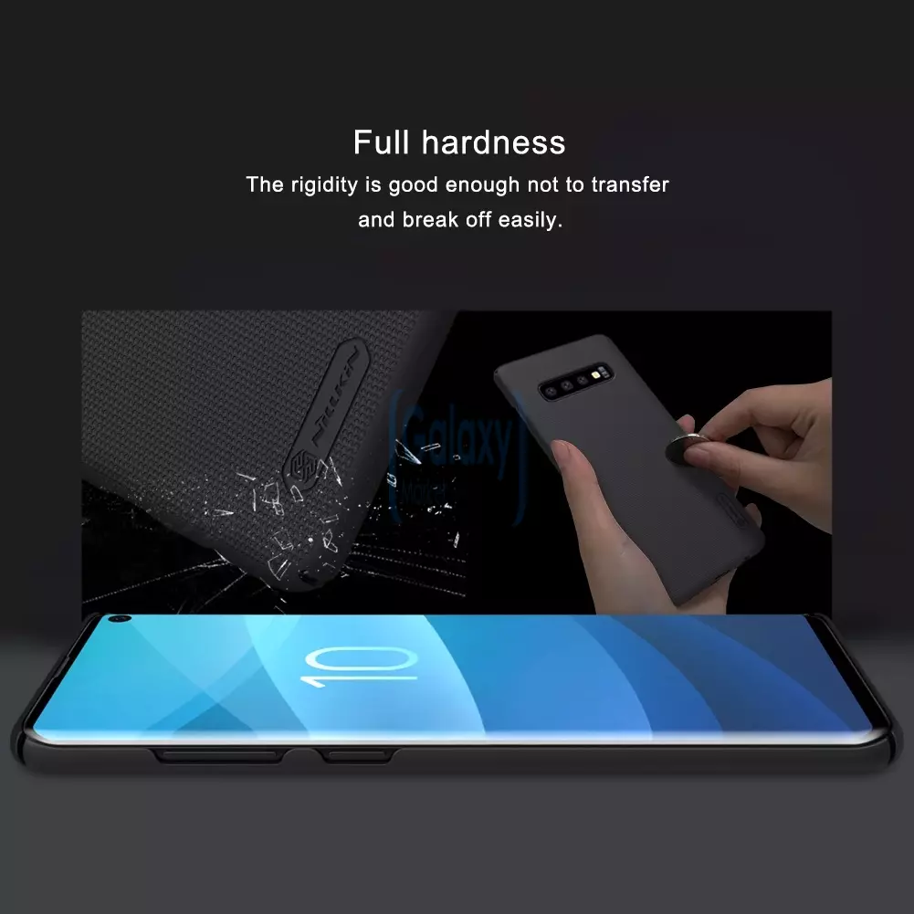 Чехол бампер Nillkin Super Frosted Shield для Samsung Galaxy S10 Plus Blue (Синий)