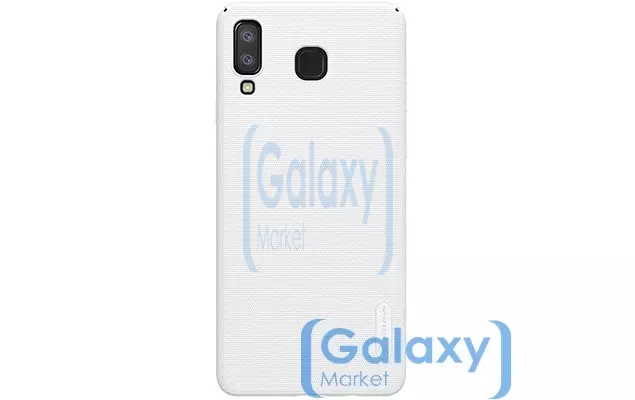 Чехол бампер Nillkin Super Frosted Shield для Samsung Galaxy A8 Star White (Белый)