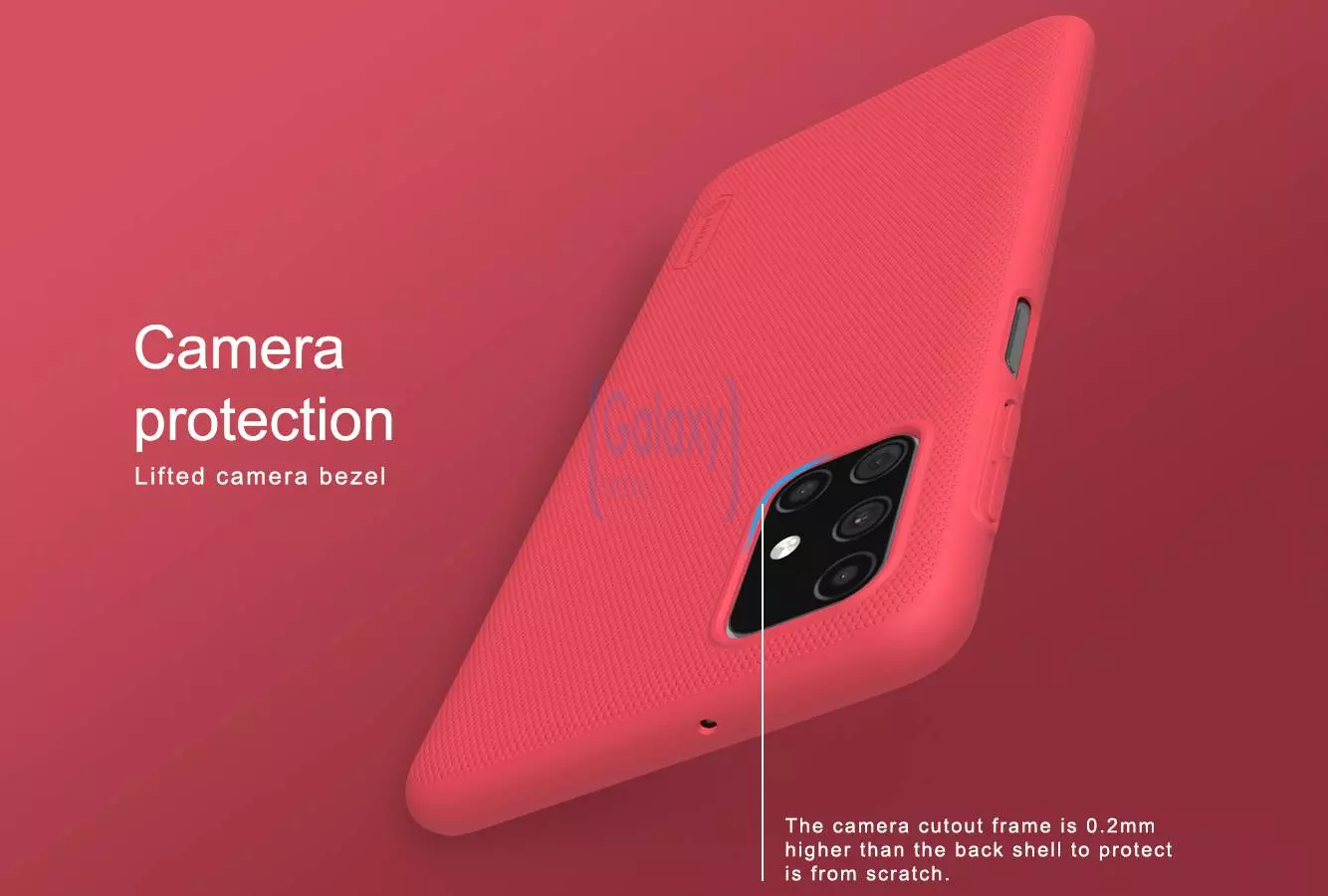 Чехол бампер Nillkin Super Frosted Shield для Samsung Galaxy M31s Red (Красный)