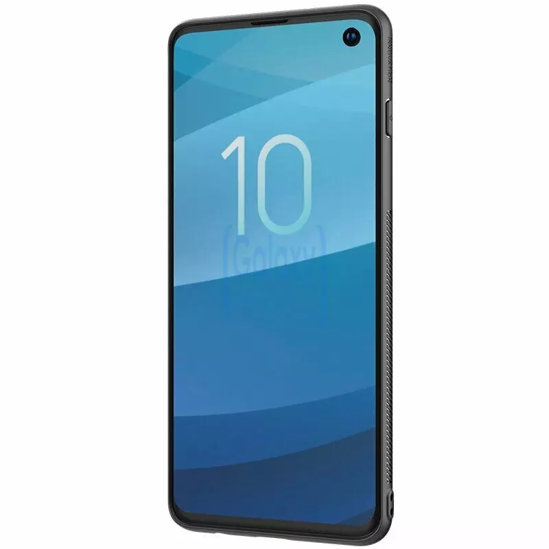 Чехол бампер Nillkin Synthetic Fiber для Samsung Galaxy S10 Plus Black (Черный)