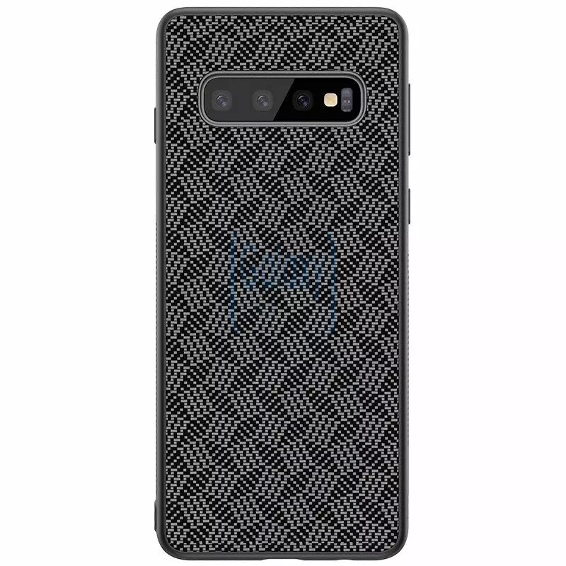 Чехол бампер Nillkin Synthetic Fiber для Samsung Galaxy S10 Plus Black (Черный)