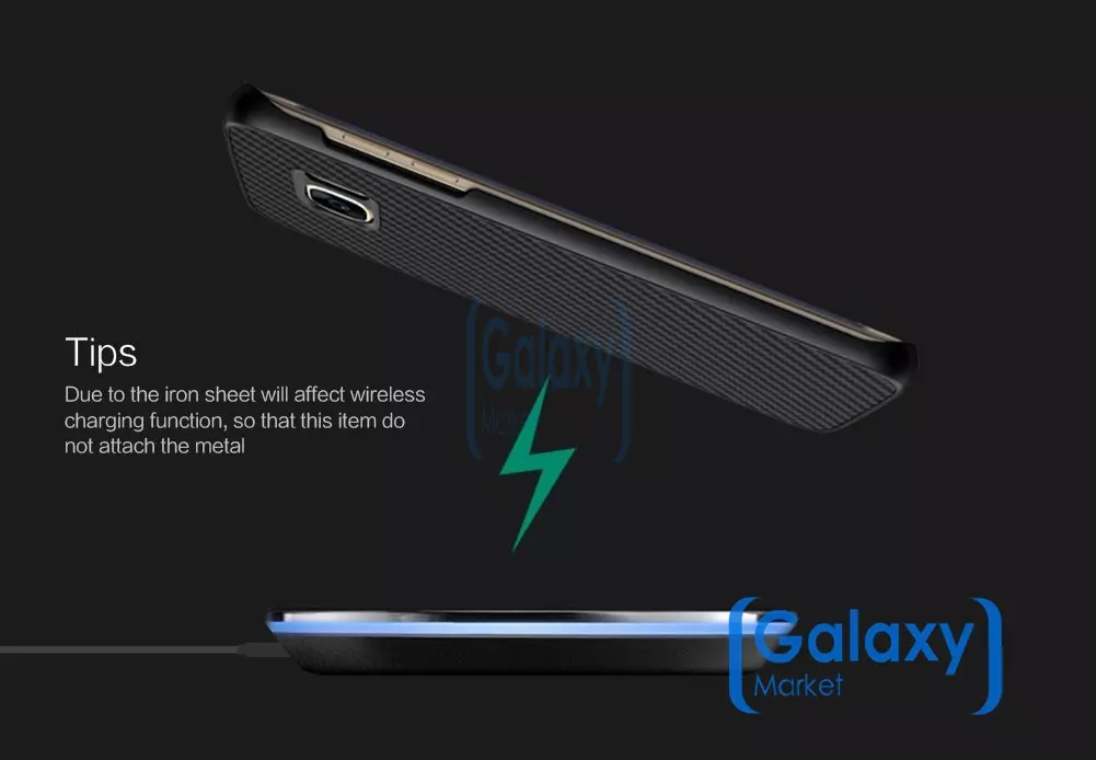 Чехол бампер Nillkin Synthetic Fiber для Samsung Galaxy S7 Edge Black (Черный)