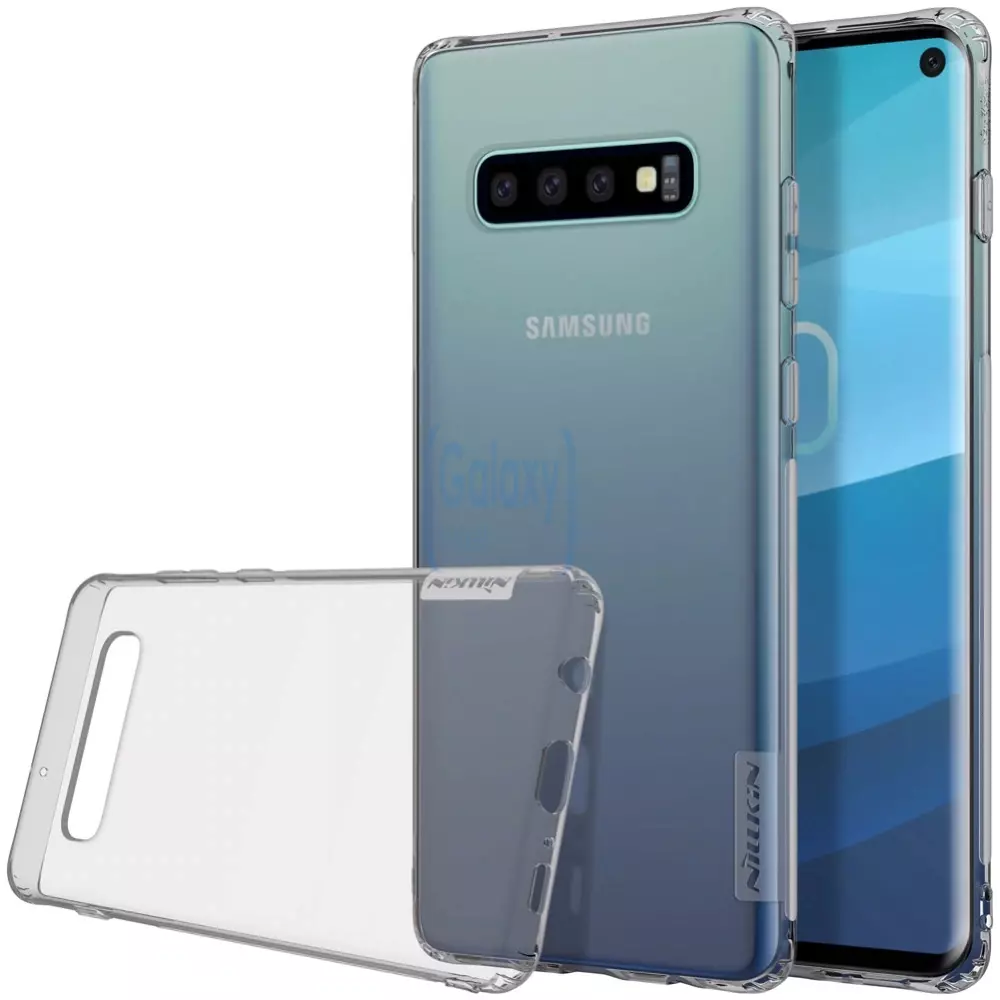 Чехол бампер Nillkin TPU Nature Case для Samsung Galaxy S10 Plus Gray (Серый)
