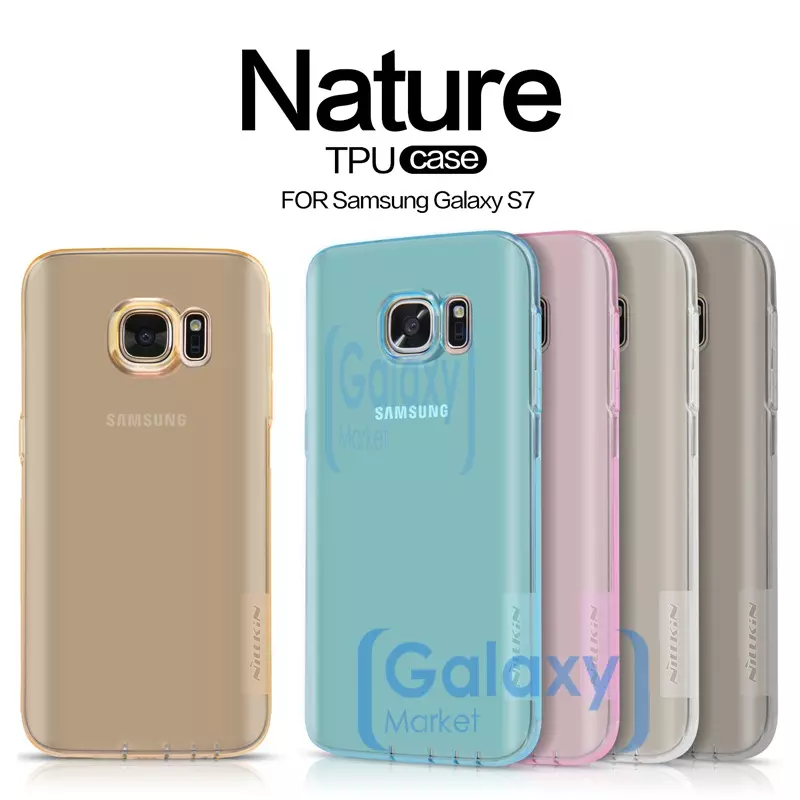 Чехол бампер Nillkin TPU Nature Case для Samsung Galaxy S7 G930F Brown (Коричневый)
