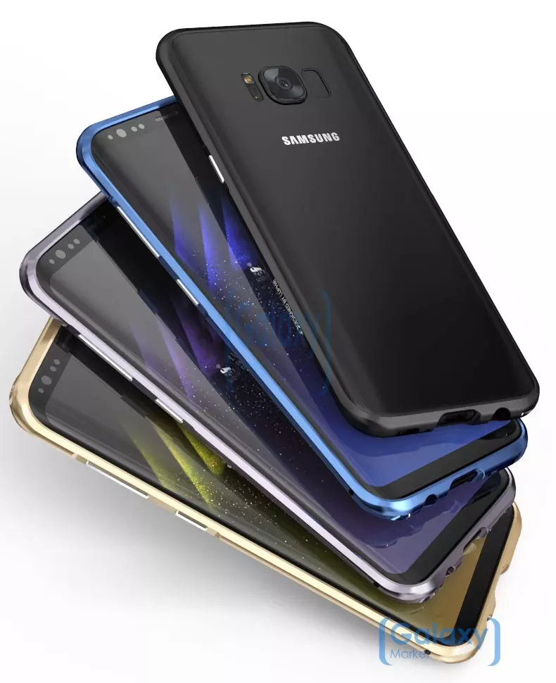 Чехол бампер Luphie Metal Case для Samsung Galaxy S8 Gold (Золотой)