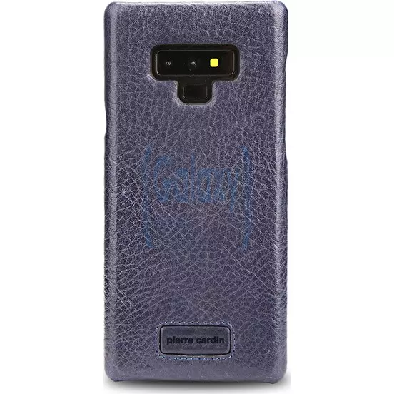 Чехол бампер с натуральной кожи Pierre Cardin Slim Design Hard Case для Samsung Galaxy Note 9 Blue (Синий) PCS-S05