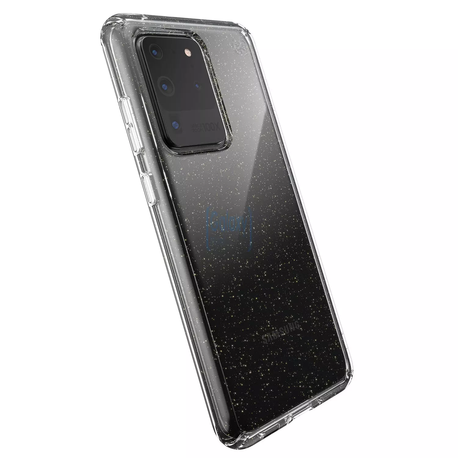 Чехол бампер Speck Presidio Perfect-Clear with Glitter для Samsung Galaxy S20 Ultra Clear/Gold Glitter (Прозрачный/Золотой блеск)
