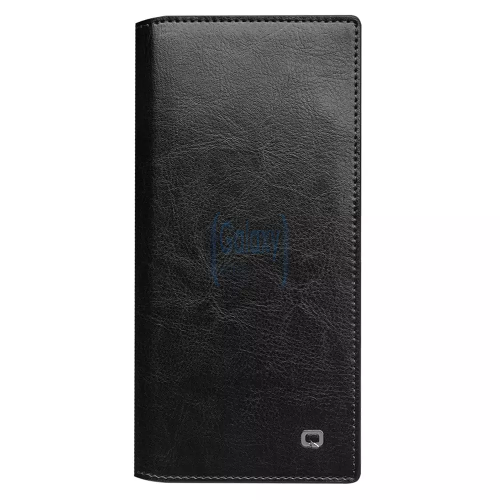 Премиальный чехол книжка с натуральной кожи Qialino Business Classic Leather Wallet для Samsung Galaxy Note 10 Plus Black (Черный)