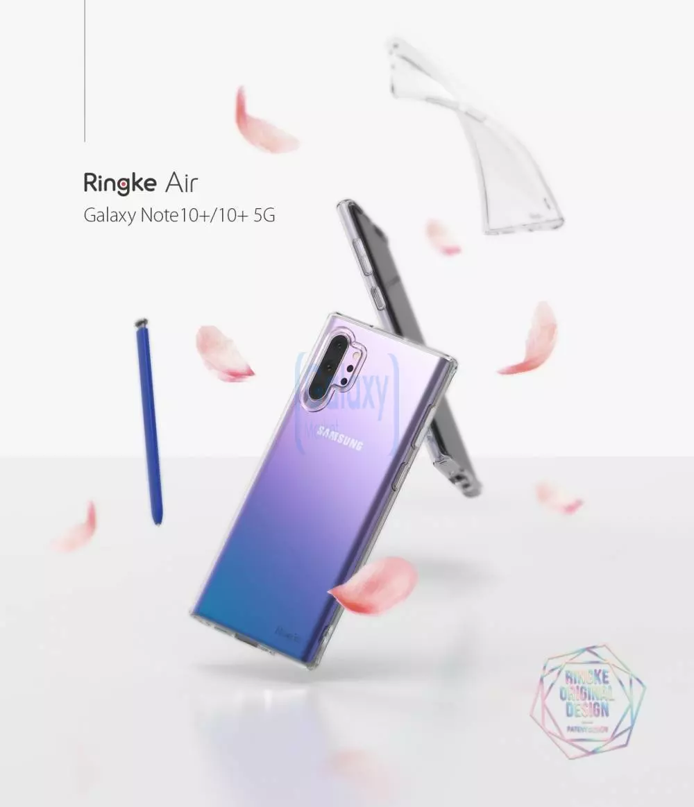 Чехол бампер Ringke Air для Samsung Galaxy Note 10 Plus Clear (Прозрачный)