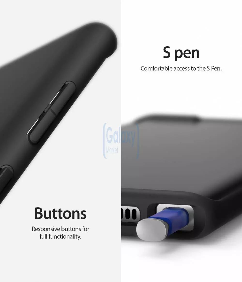 Чехол бампер Ringke Air S для Samsung Galaxy Note 10 Black (Черный)