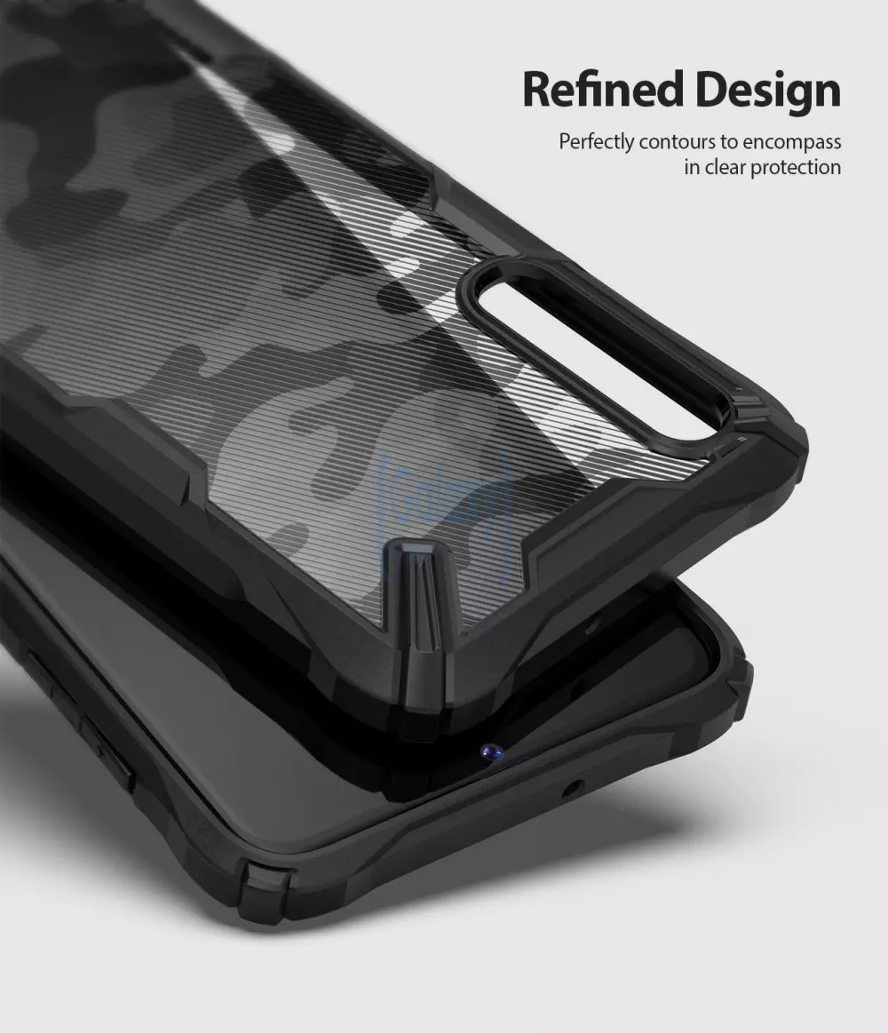 Чехол бампер Ringke Dual-X Design для Samsung Galaxy A50 Camo Black (Черный камуфляж)