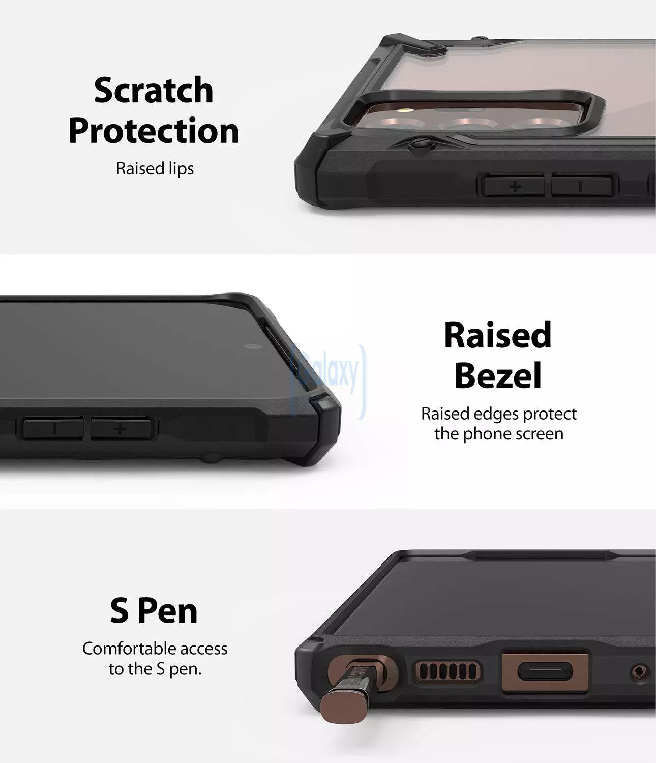 Чехол бампер Ringke Fusion-X для Samsung Galaxy Note 20 Black (Черный)
