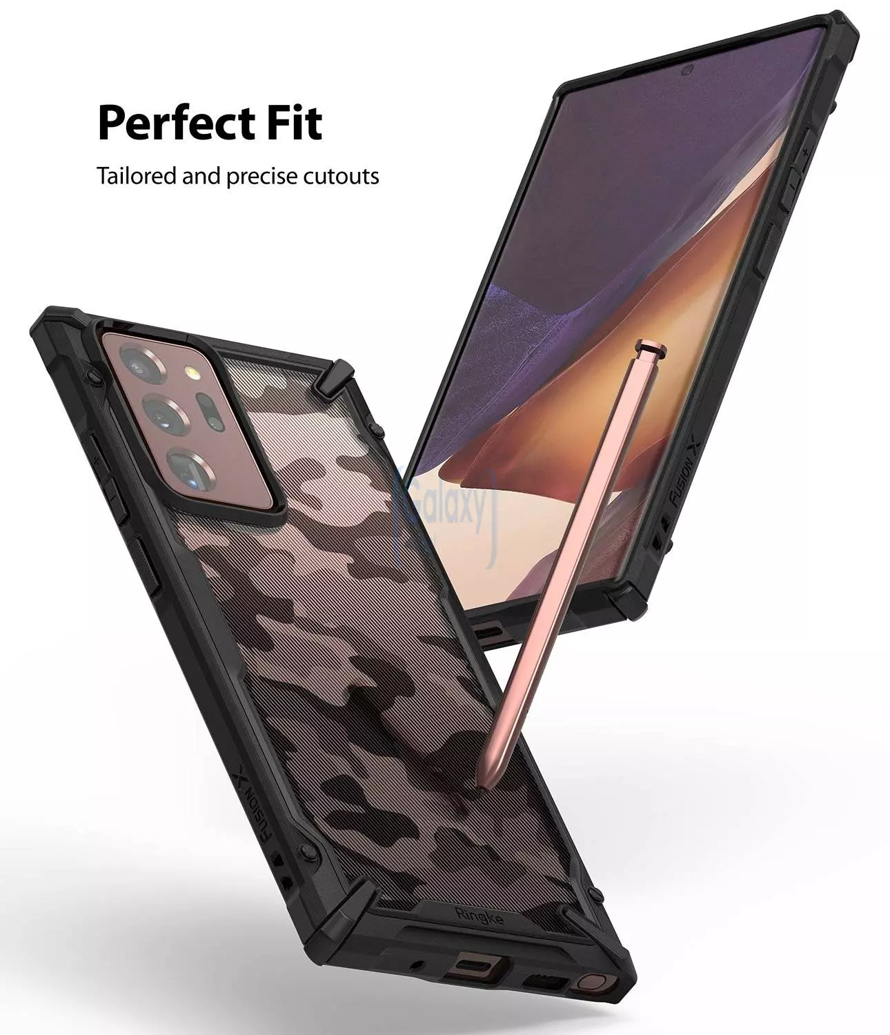 Чехол бампер Ringke Fusion-X для Samsung Galaxy Note 20 Ultra Camo Black (Камуфляж Черный) 8809716077007