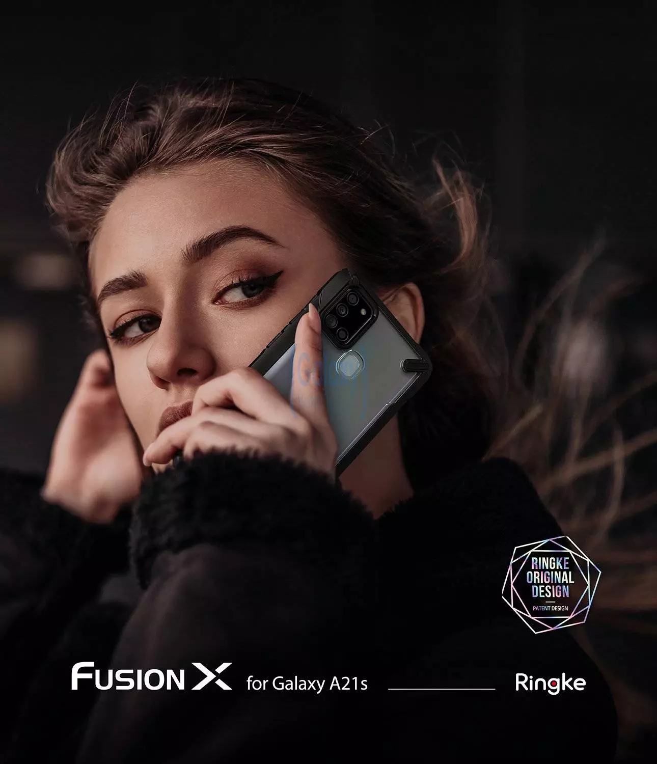 Чехол бампер Ringke Fusion-X для Samsung Galaxy A21s Black (Черный) 8809716077281