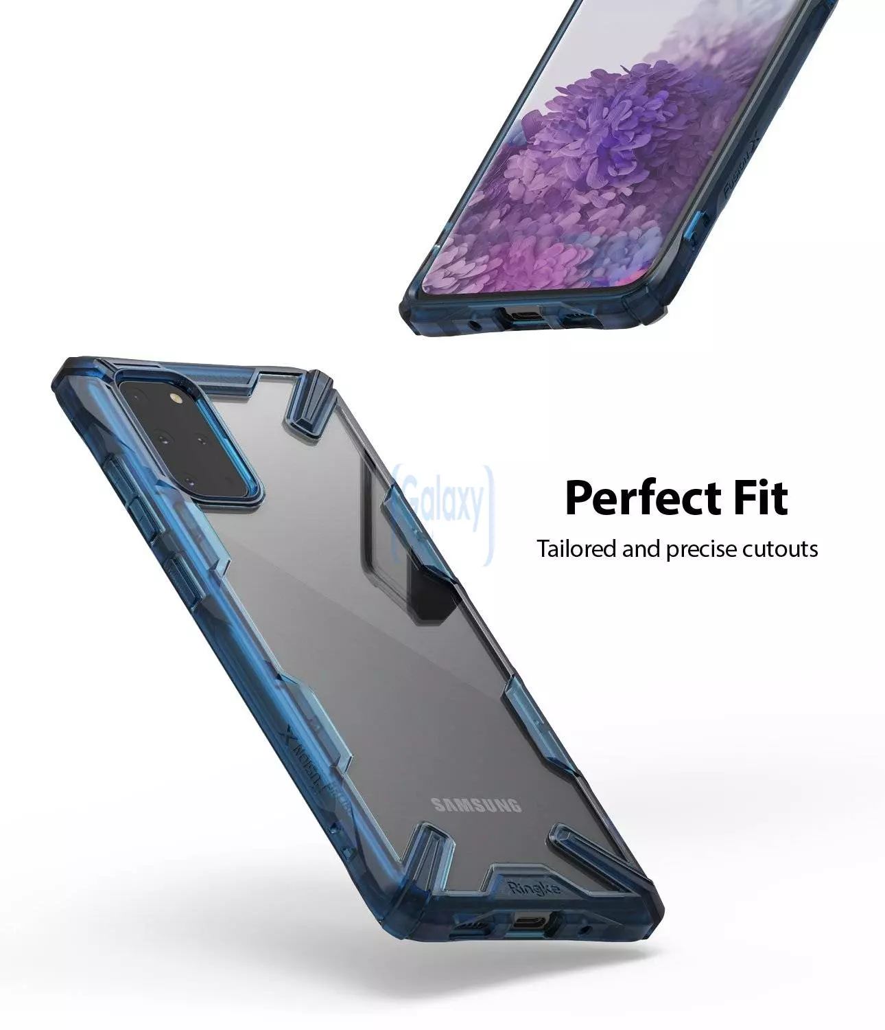 Чехол бампер Ringke Fusion-X для Samsung Galaxy S20 Plus Space Blue (Космический Синий)