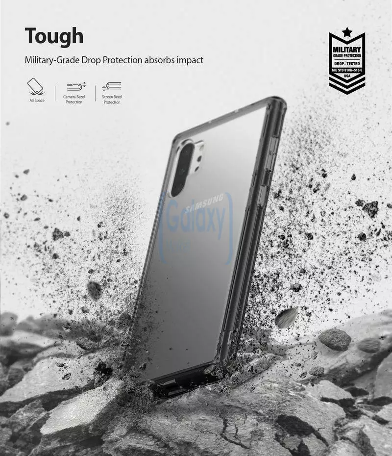 Чехол бампер Ringke Fusion Series для Samsung Galaxy Note 10 Plus Smoke Black (Дымчатый Черный) Чехол бампер Ringke Fusion Series для Samsung Galaxy Note 10 Plus Smoke Black (Дымчатый Черный)