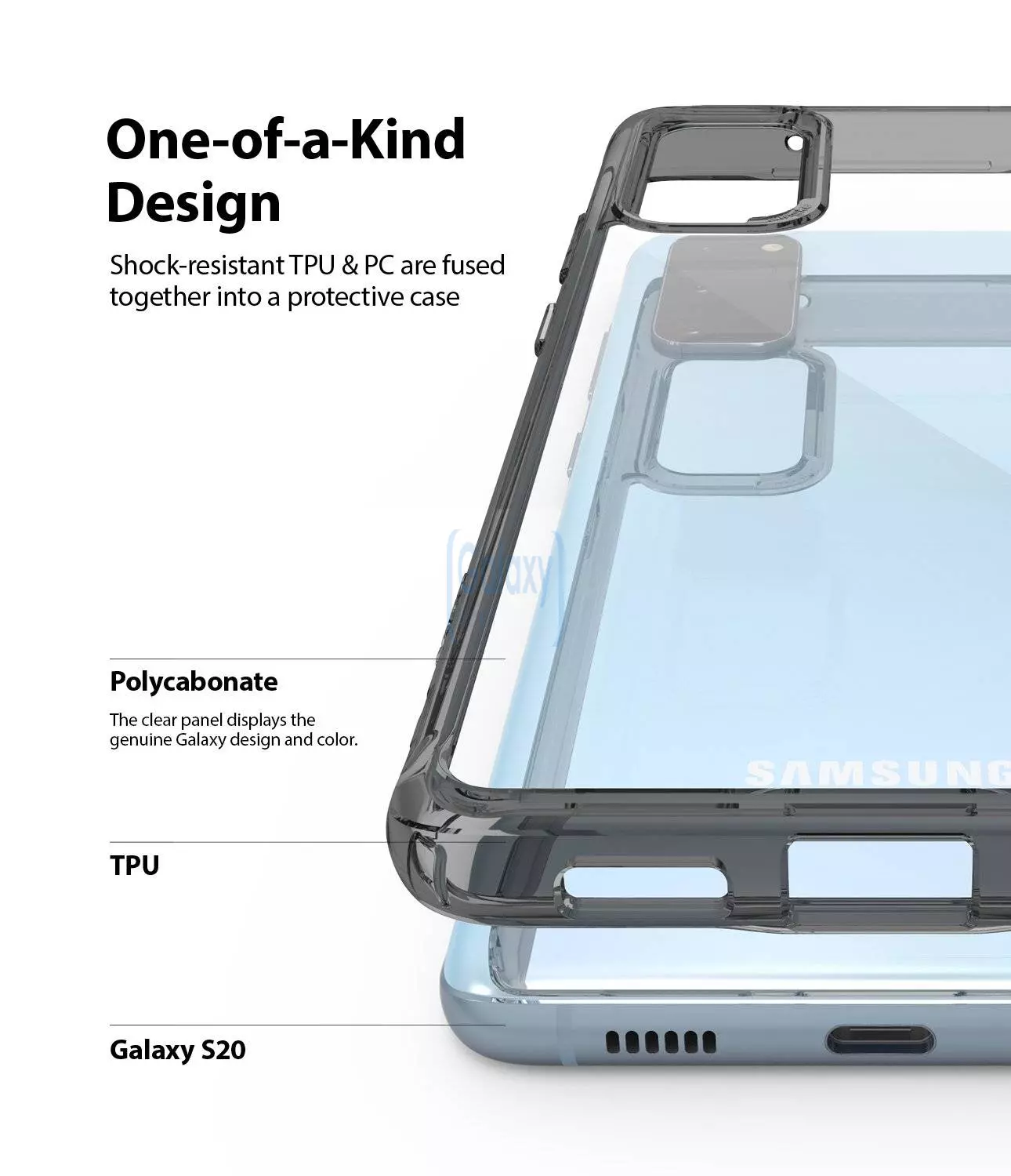 Чехол бампер Ringke Fusion для Samsung Galaxy S20 Frost Clear (Прозрачный Матовый)