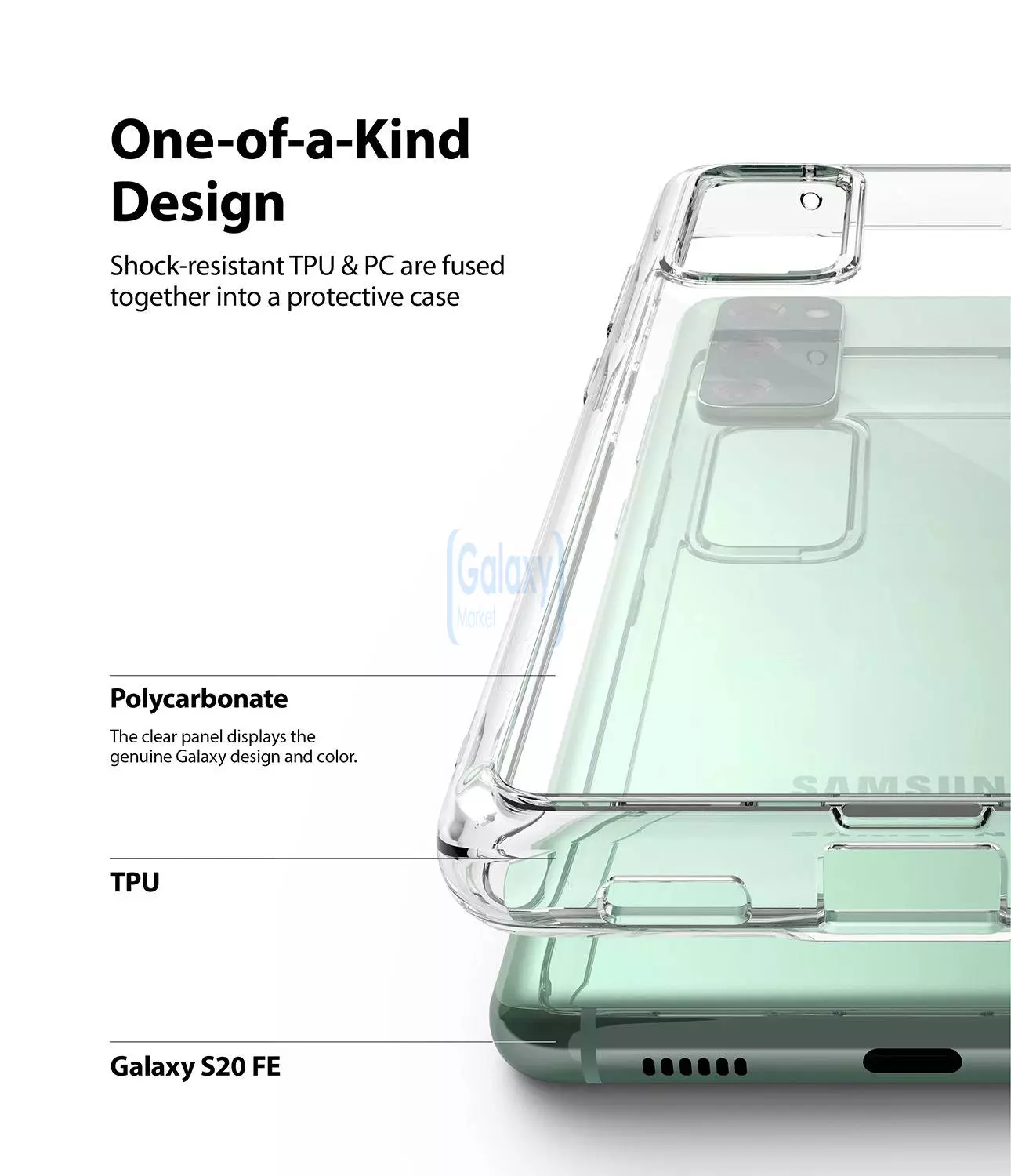 Чехол бампер Ringke Fusion для Samsung Galaxy S20 FE Clear (Прозрачный)