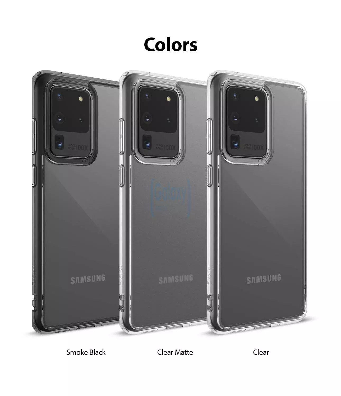 Чехол бампер Ringke Fusion для Samsung Galaxy S20 Ultra Smoke Black (Дымчатый Черный)