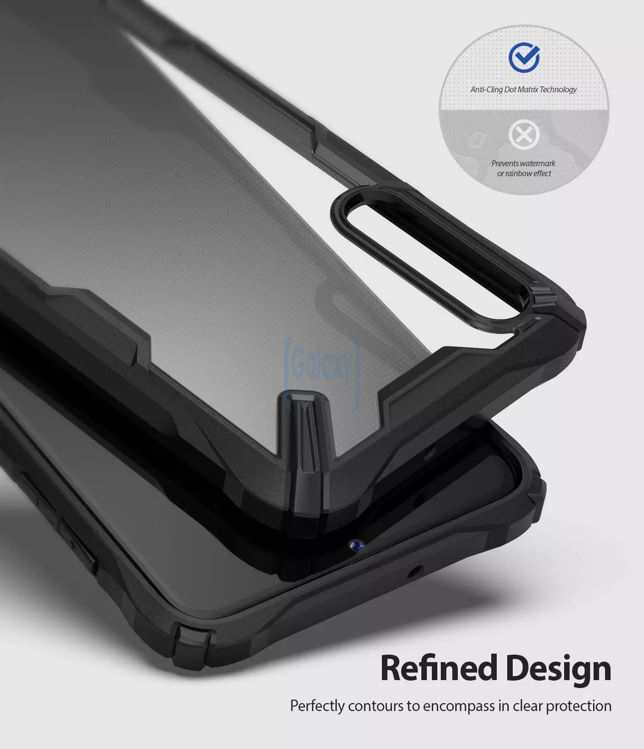 Чехол бампер Ringke Fusion-X Design для Samsung Galaxy A70s Camo Black (Камуфляж Черный)
