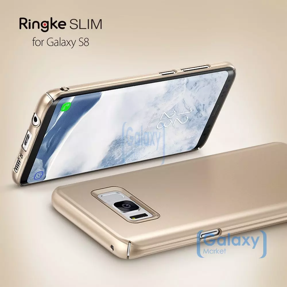 Чехол бампер Ringke Slim Case для Samsung Galaxy S8 Royal Gold (Золотой)