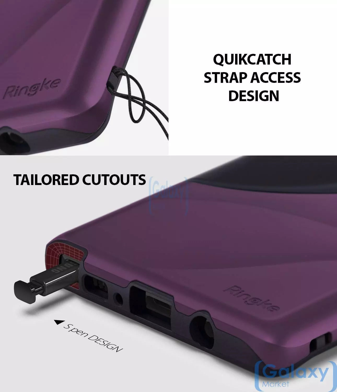 Чехол бампер Ringke Wave Case для Samsung Galaxy Note 9 Metallic Purple (Металлический фиолетовый)