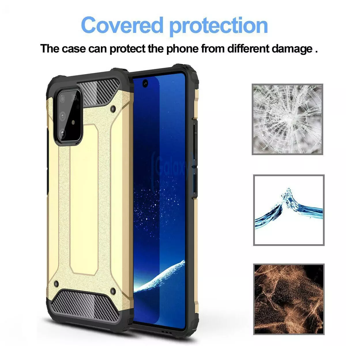 Чехол бампер Rugged Hybrid Tough Armor для Samsung Galaxy Note 10 Lite Silver (Серебристый)