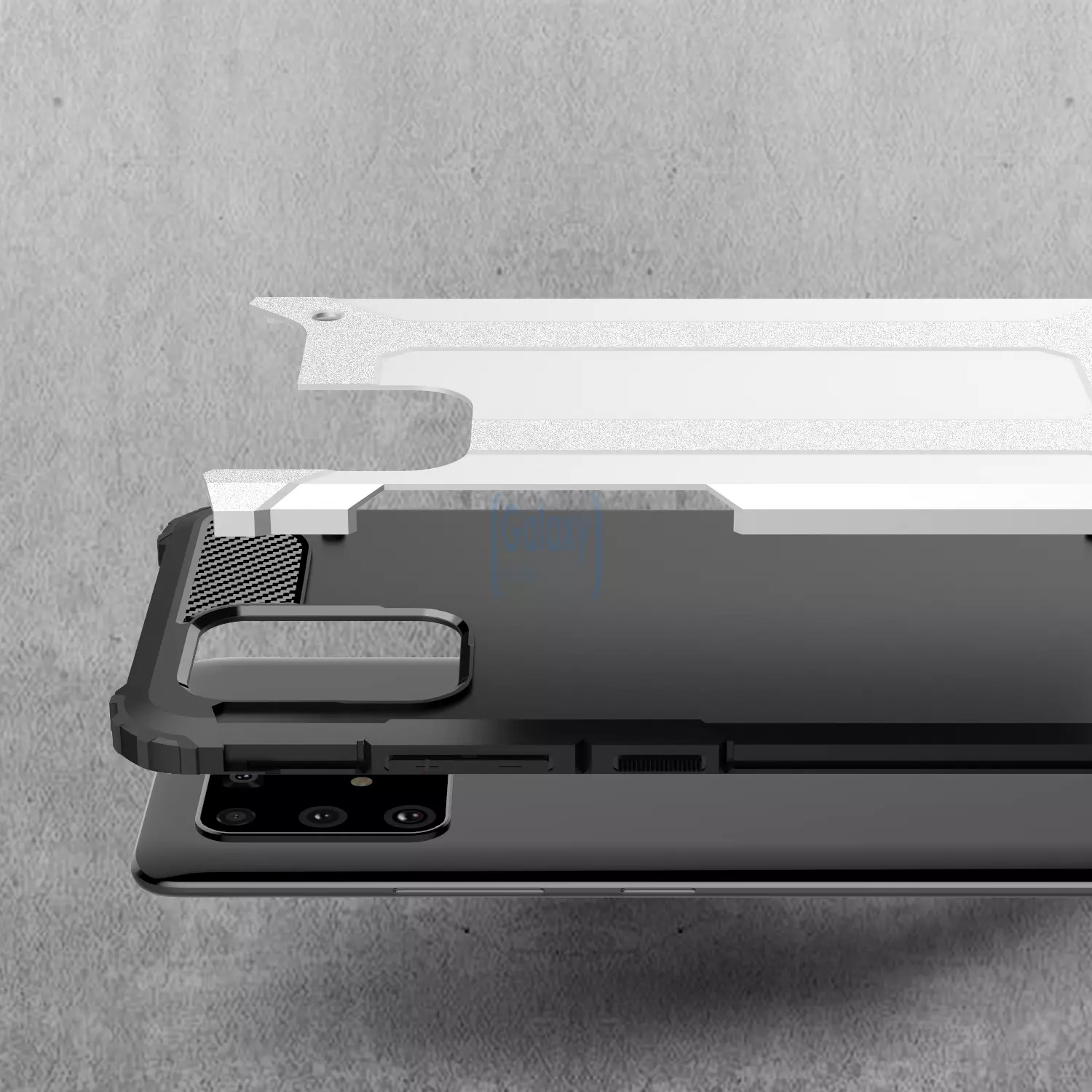 Чехол бампер Rugged Hybrid Tough Armor Case для Samsung Galaxy S10 Lite Black (Чёрный)