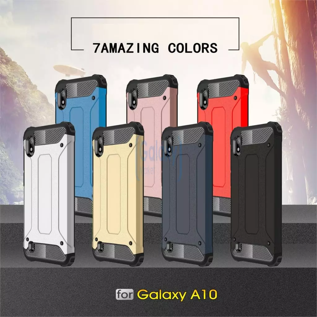 Чехол бампер Rugged Hybrid Tough Armor Case для Samsung Galaxy A10 Red (Красный)