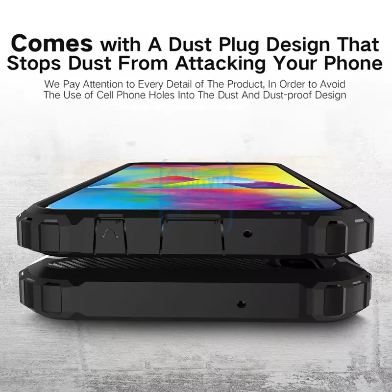 Чехол бампер Rugged Hybrid Tough Armor Case для Samsung Galaxy A20 Black (Черный)