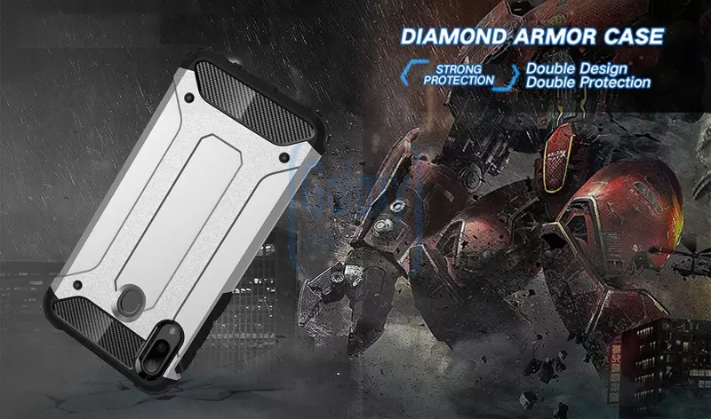Чехол бампер Rugged Hybrid Tough Armor Case для Samsung Galaxy A20 Blue (Голубой)
