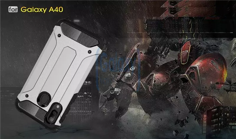 Чехол бампер Rugged Hybrid Tough Armor Case для Samsung Galaxy A40 Black (Черный)